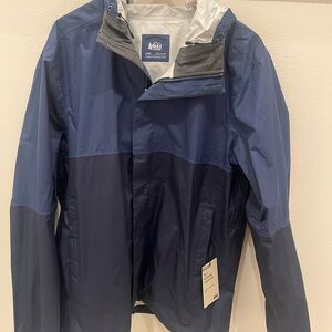 REI Men's Two-Tone Blue Raincoat